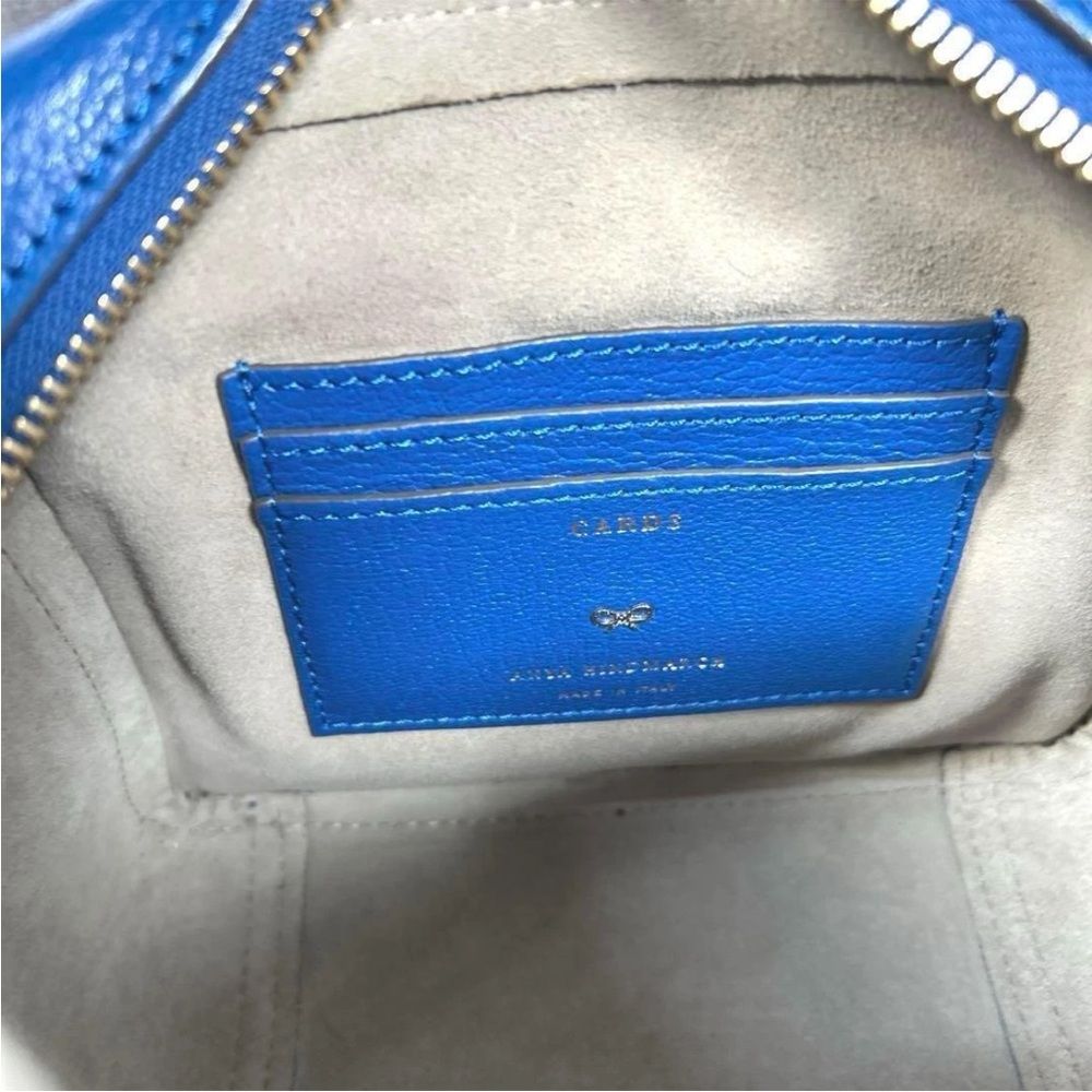 Anya Hindmarch Blue Shoulder Bag with Tassel and Charm - Picture 9 of 11
